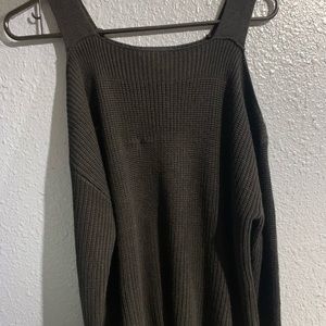 Off the shoulder sweater.